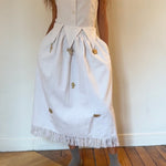 JESTER SKIRT IN WHITE - 100% SILK