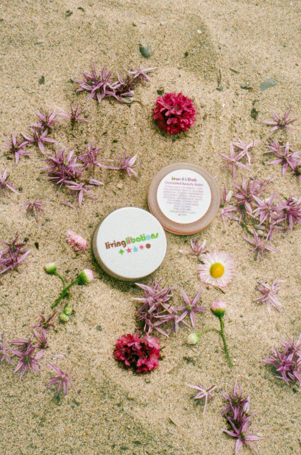 natural pink petalled face and body balm