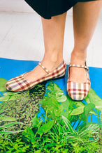 Load image into Gallery viewer, deadstock plaid leather mary jane shoe