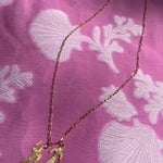 gold plated silver delicate people pendants on chain