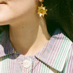 gold plated silver delicate people pendants on chain