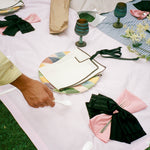 cotton poly dinner host black napkin bow holder