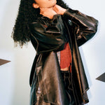 off black natural rubber sleek button up shirt