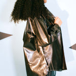 off black natural rubber sleek button up shirt