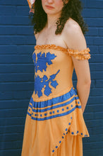 Load image into Gallery viewer, LIANA DRESS IN PAPAYA/BLUE PRESALE