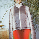 faded beige straight puffer jacket