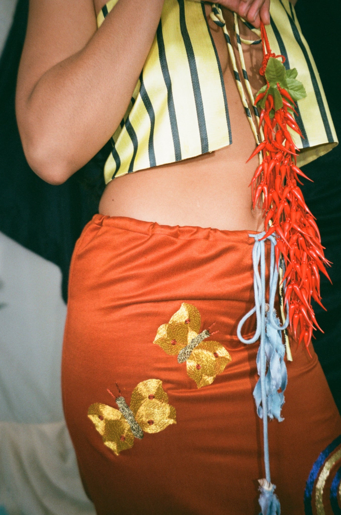 PLAYA SKIRT IN ORANGE/ICE - 100% SILK