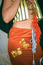 Load image into Gallery viewer, PLAYA SKIRT IN ORANGE/ICE - 100% SILK