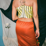 PLAYA SKIRT IN ORANGE/ICE - 100% SILK