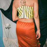PLAYA SKIRT IN ORANGE/ICE - 100% SILK
