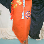 PLAYA SKIRT IN ORANGE/ICE - 100% SILK