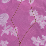 gold plated silver circular sun pearl necklace