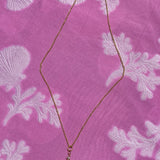 gold plated silver circular sun pearl necklace