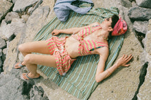 Load image into Gallery viewer, jersey pique stripe sleeveless crop top