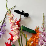 emerald green satin pointed theatre slipper