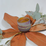 Palestinian small amber mineral handblown glass drinking tumbler