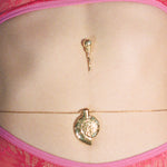 underwater relic spiral seashell brass medallion fragrance necklace