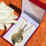 underwater relic spiral seashell brass medallion fragrance necklace