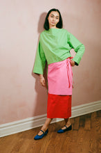 Load image into Gallery viewer, pink cotton poplin A line mini skirt