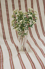 Load image into Gallery viewer, clear glass trumpet vase blue yellow details