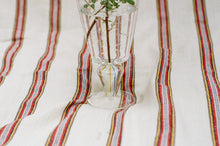 Load image into Gallery viewer, clear glass trumpet vase blue yellow details