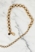 Load image into Gallery viewer, 22k gold textured ring chain necklace