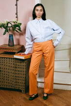 Load image into Gallery viewer, tangerine cotton poplin low rise straight cut pants