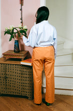 Load image into Gallery viewer, tangerine cotton poplin low rise straight cut pants