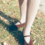 brown cotton velvet mary jane theatre slipper