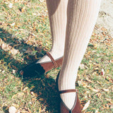 brown cotton velvet mary jane theatre slipper