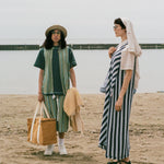 green stripe jersey pique sando vest