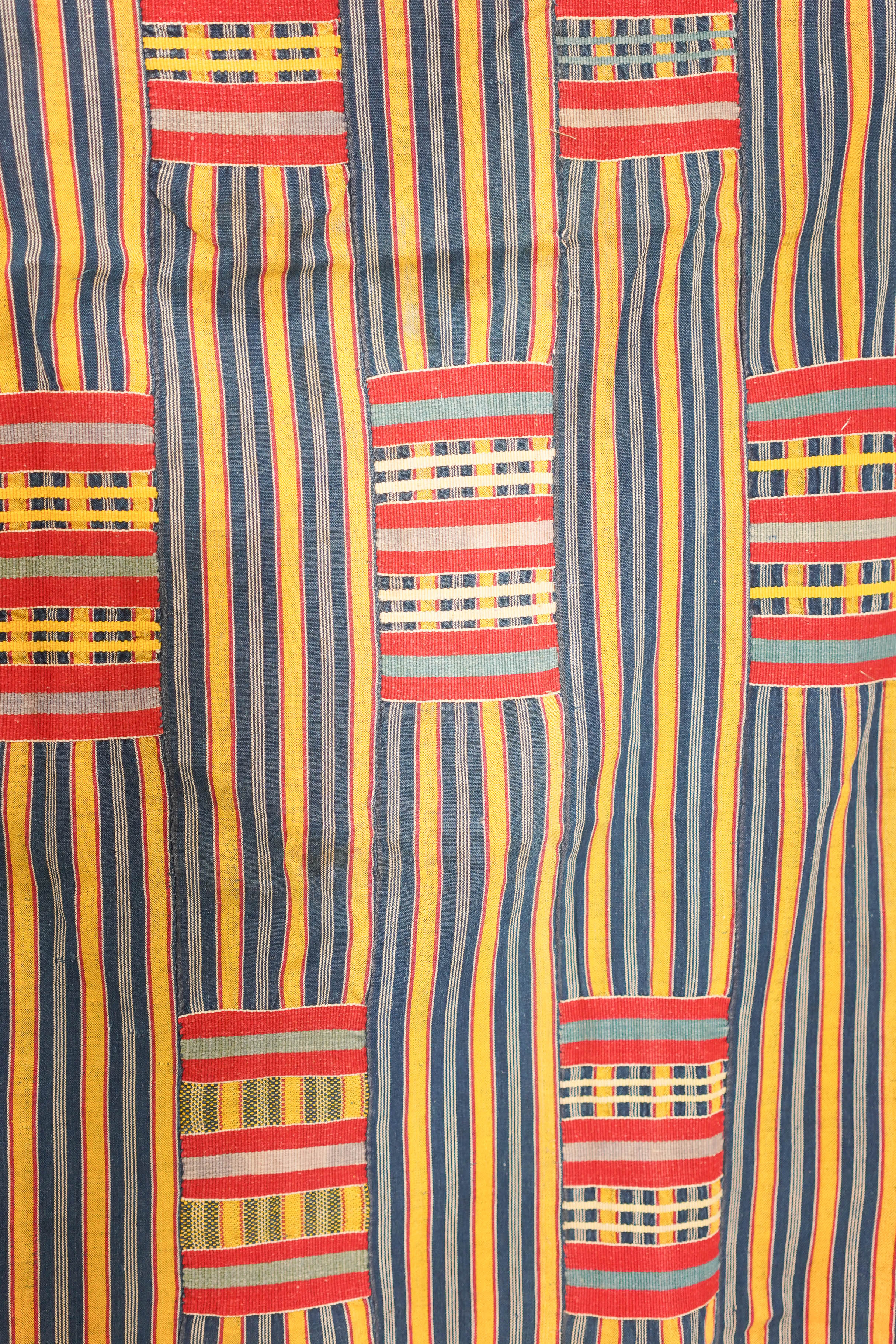 Primary coloured cotton handwoven ewe kente cloth