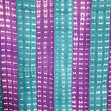 VINTAGE PURPLE AND GREEN TIE DYED BAOULÉ CLOTH