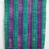 VINTAGE PURPLE AND GREEN TIE DYED BAOULÉ CLOTH