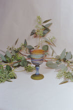 Load image into Gallery viewer, amber handblown Palestinian wine glass