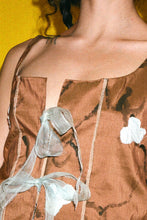 Load image into Gallery viewer, boxy fit naturally dyed corset in brown