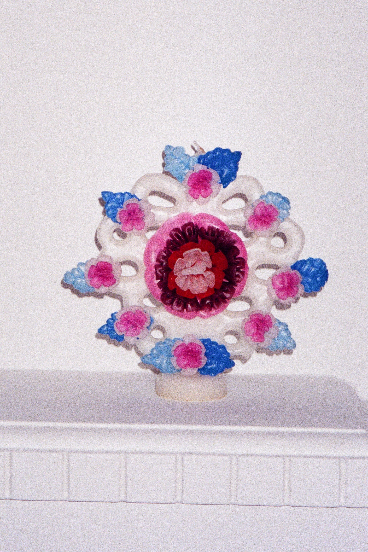 multi coloured tree of life beeswax candle