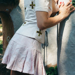 JULIET CORSET IN WHITE - 100% SILK