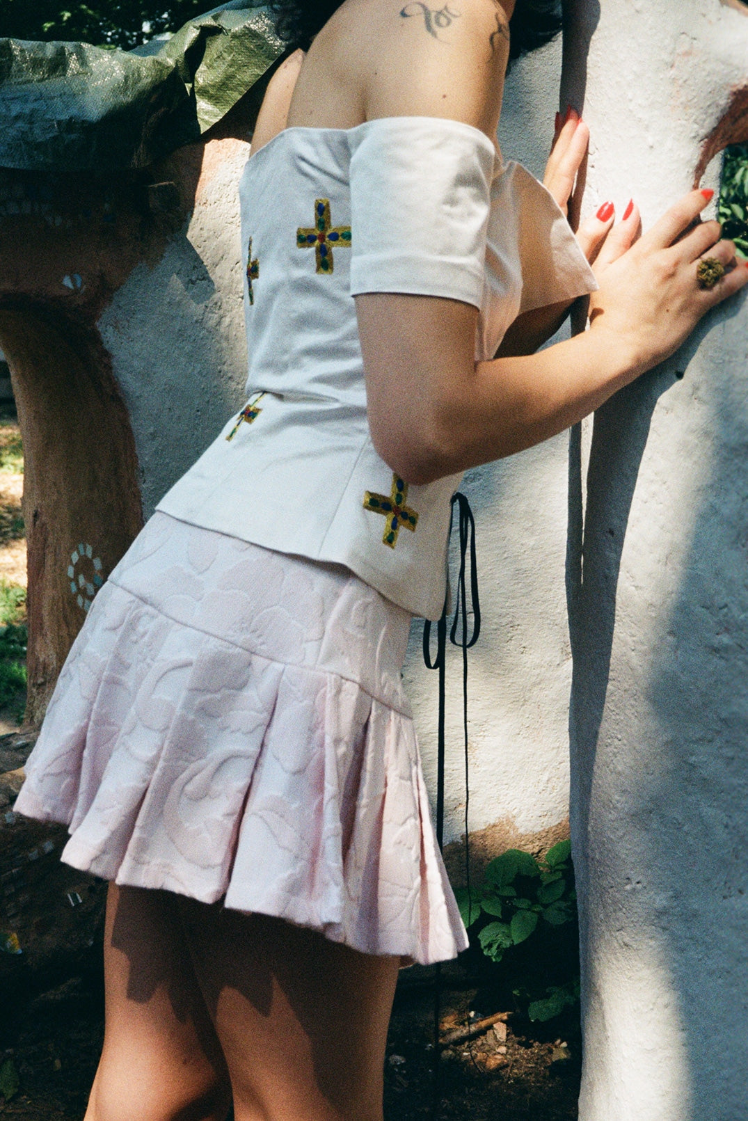 JULIET CORSET IN WHITE - 100% SILK