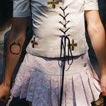 JULIET CORSET IN WHITE - 100% SILK