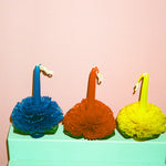 mini blue cabbage beeswax candle