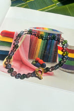 Load image into Gallery viewer, multi coloured glass beaded necklace on silk thread