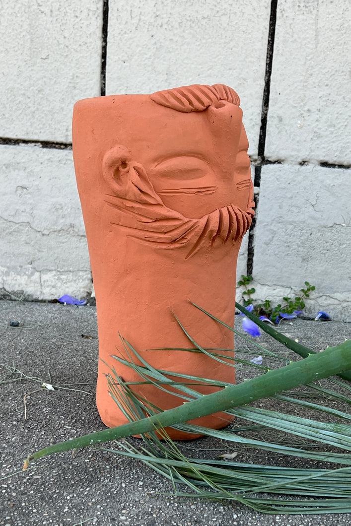 ceramic Zapotec terracotta head vase