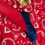 navy blue satin pointed theatre slipper