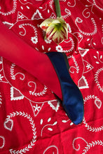 Load image into Gallery viewer, navy blue satin pointed theatre slipper
