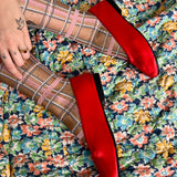 SATIN THEATRE SLIPPER IN RED