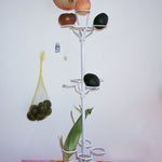 white iron tall decorative fruit stand