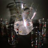 EGYPTIAN GLASS JUG IN MULTI