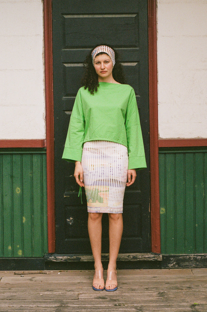GIU GIU x 100% SILK NONNA TUBE SKIRT