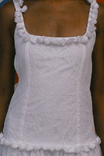 Load image into Gallery viewer, 1000 TASSELS DRESS IN WHITE COTTON